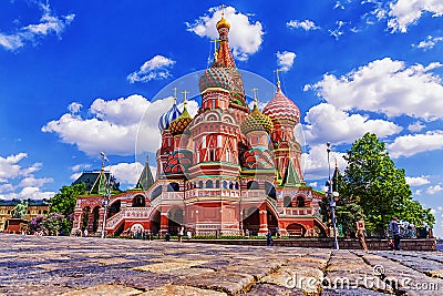 St. Basil& x27;s Cathedral in Moscow, Russia Editorial Stock Photo