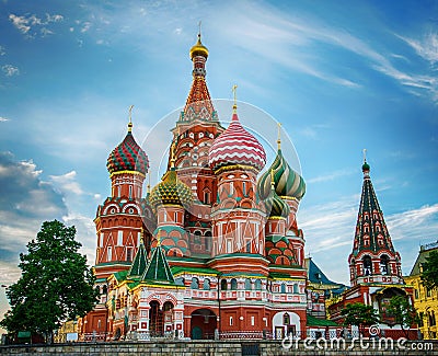 St Basils cathedral on Red Square in Moscow. Stock Photo