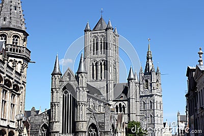 St. Bavo Cathedral in Ghent, Belgium Stock Photo