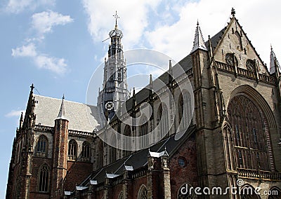 St.Bavo Church in Haarlem Stock Photo