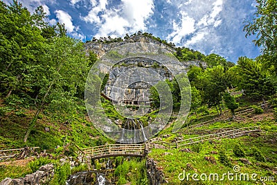 St. Beatus Cave in Lake Thun near Interlaken, Canton Bern, Switzerland, Europe Stock Photo