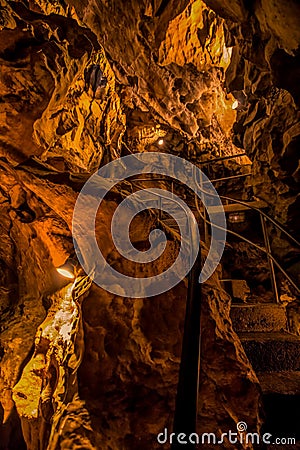 St. Beatus Cave in Lake Thun near Interlaken, Canton Bern, Switzerland, Europe Stock Photo