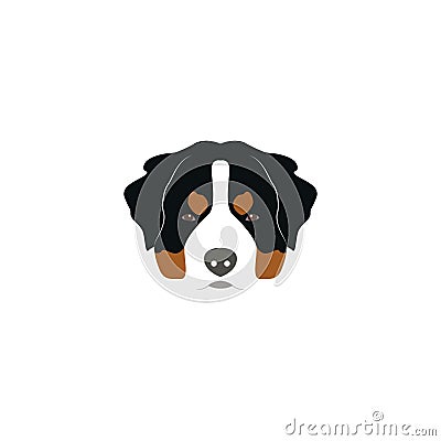 St. Bernard dog head Cartoon Illustration