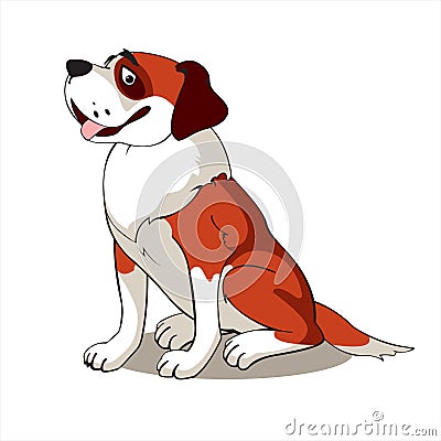 St. Bernard dog Vector Illustration