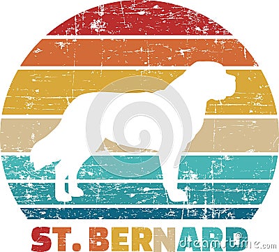 St. Bernard vintage Vector Illustration