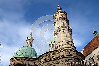 St. Catherine church and Mausoleum of Ferdinand II, Graz Stock Photo