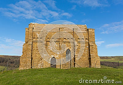 St Catherine`s Chapel Abbotsbury Dorset England UK church on top of a hill Stock Photo