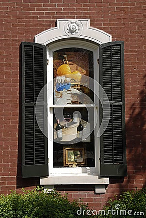 ST. CHARLES, UNITED STATES - Dec 23, 2008: Window and shutters Stock Photo