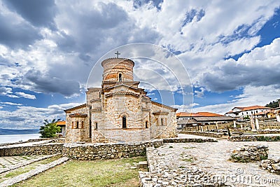 St. Clement`s Church at the Plaosnik site in Ohrid Stock Photo