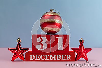 31st of December still life composition. Stock Photo