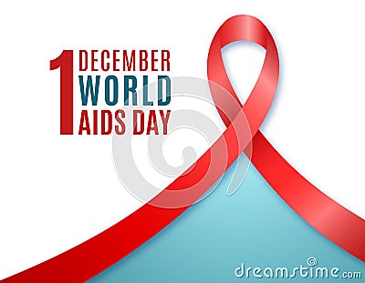 1st December World AIDS Day. Vector Illustration