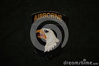 101st Division WWII Uniform Patch Stock Photo