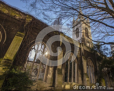 St. Dunstan in the East Church in London Stock Photo