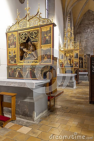 St. Egidius Basilica in Bardejov, UNESCO site, Slovakia Editorial Stock Photo