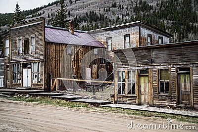 St Elmo Colorado Ghost Town - Abandoned Buildings Stock Photo