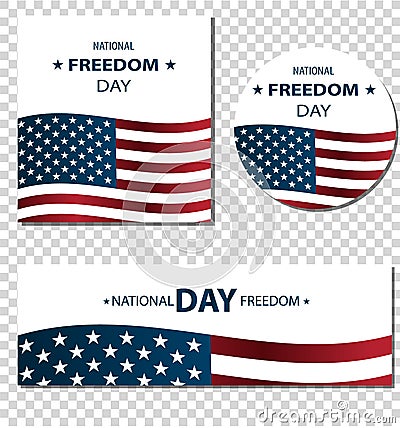 1st February National Freedom Day Illustration banners or posters template. Vector Illustration