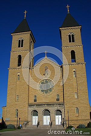 Cathedral Of the Plains - Victoria, Kansas Editorial Stock Photo