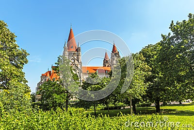 St. Francis of Assisi Church in Vienna. Stock Photo