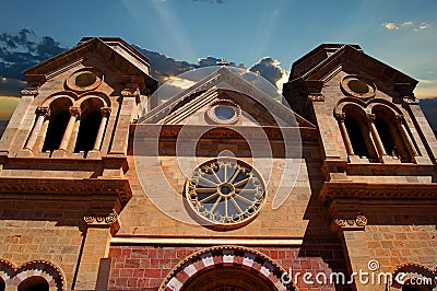 St. Francis Cathedral Basilica, New Mexico Stock Photo