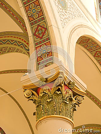 St. Francis Cathedral interior detail Stock Photo