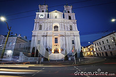 St. Francis Xavier Cathedral in Grodno Stock Photo