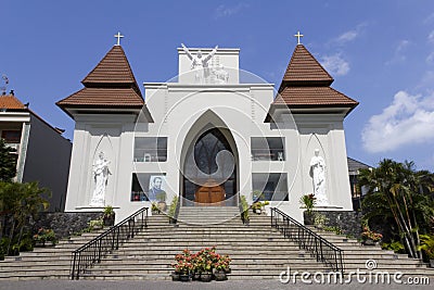 St Francis Xavier Catholic Church at Kuta, Bali Stock Photo