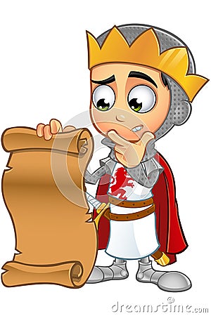 St. George Boy King Character Vector Illustration