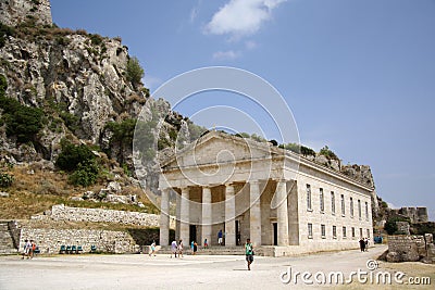 St. George Church in the Old citadel in Corfu Town (Greece) Editorial Stock Photo