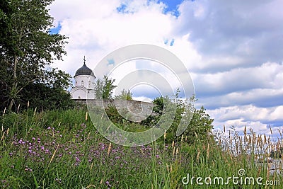 St. George`s Church in the Ladoga Fortress. Russia Stock Photo