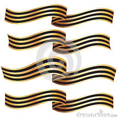 St. George`s holiday ribbon on May 9. Victory Day Vector Illustration