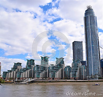 St George Wharf, London, UK Editorial Stock Photo