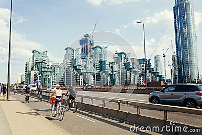 St. George Wharf residential complex of buildings, London Editorial Stock Photo