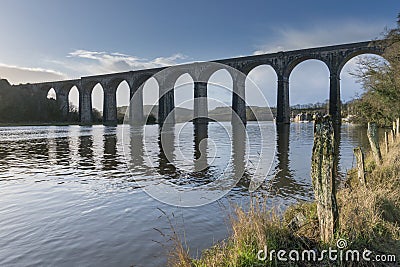 St Germans viaduct, Cornwall, UK Stock Photo