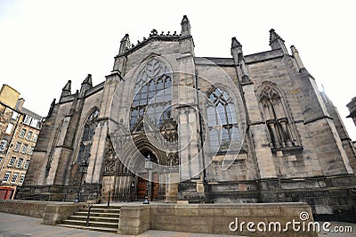 St Giles` Cathedral the High Kirk of Edinburgh is a parish church of the Church of Scotland located in the Old Town of Edinburgh Editorial Stock Photo