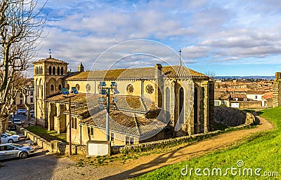 St. Gimer Church in Carcassonne Stock Photo