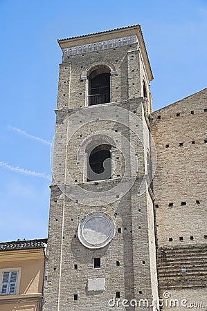 St. Giuliano Belltower Cathedral. Macerata.Marche. Stock Photo