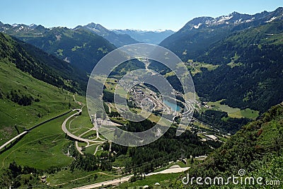 The St. Gotthard Pass, Switzerland Stock Photo