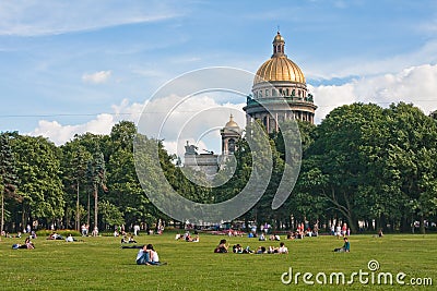 St. Isaac's Cathedral Saint-Petersburg Editorial Stock Photo