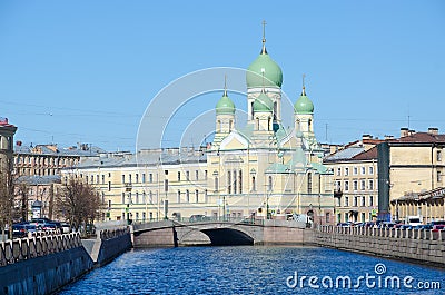 St. Isidore`s Church, St. Petersburg, Russia Editorial Stock Photo