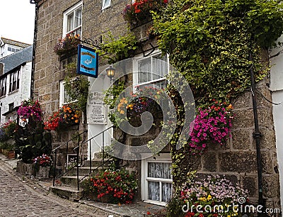 St. Ives - guest house - Cornwall Editorial Stock Photo