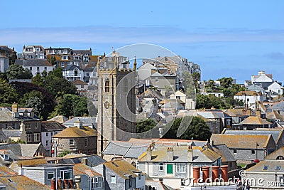 St Ives Rooftops, Cornwall, UK Editorial Stock Photo