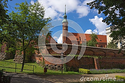 The st.Jacek Church in Slupsk, Poland. Stock Photo