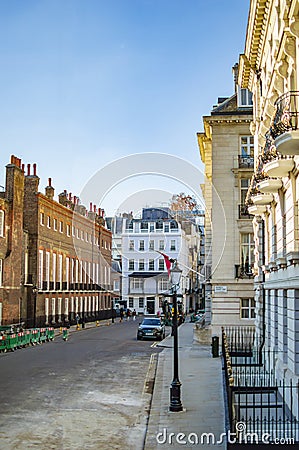 St James street and buildings on both the sides in london with russel court Editorial Stock Photo