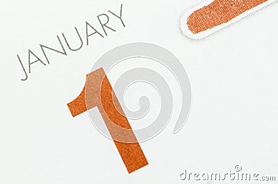 1st of January. Stock Photo