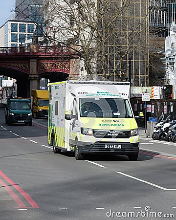 St John ambulance emergency vehicle in City of London Editorial Stock Photo