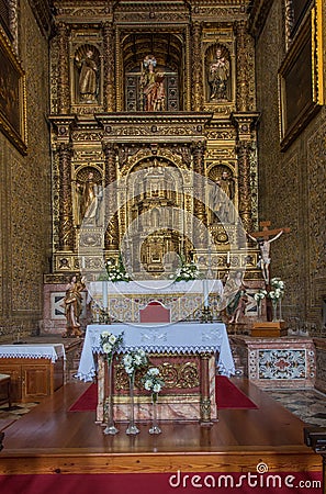 St John Evangelist college Church Altar Stock Photo