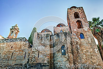 St. John of the Hermits church in Palermo. Sicily. Stock Photo