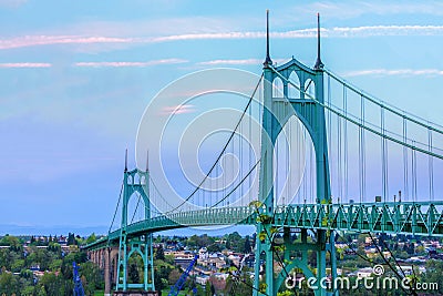 St. John's Bridge in Portland Oregon, USA Stock Photo