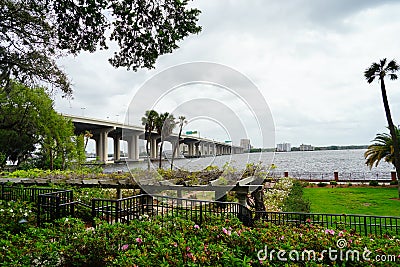 St johns river in Jacksonville City Stock Photo