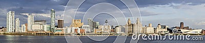 Liverpool skyline waterfront panorama Editorial Stock Photo